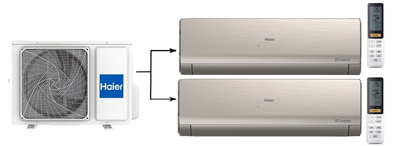 ������ �����-������� �� 2 ������� Haier Lightera 2U40S2SM1FA/AS09NS6ERA-G*2��