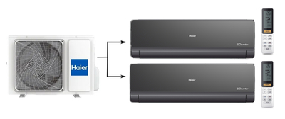 ������ �����-������� �� 2 ������� Haier Lightera 2U40S2SM1FA/AS09NS6ERA-B*2��
